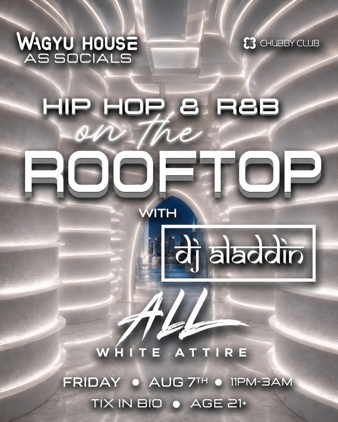 All White Attire Rooftop Party with DJ Aladdinn